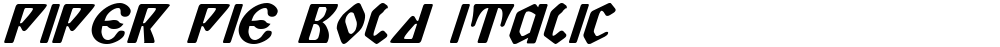 Piper Pie Bold Italic