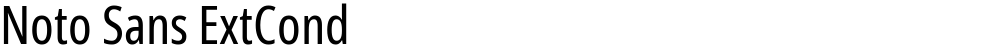 Noto Sans ExtCond