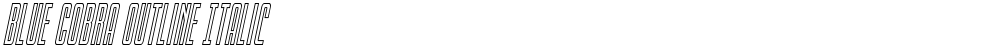 Blue Cobra Outline Italic