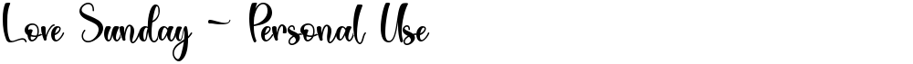 Love Sunday - Personal Use