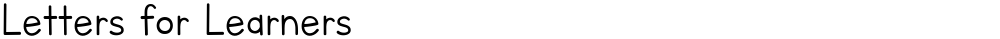 Letters for Learners