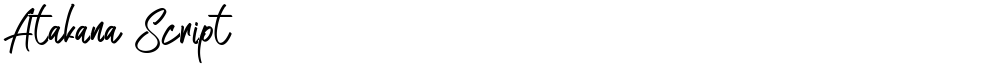 Atakana Script