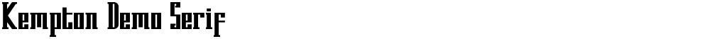 Kempton Demo Serif
