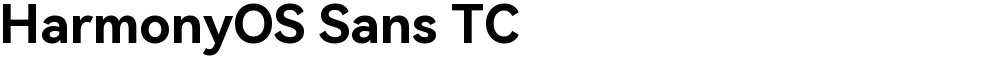 HarmonyOS Sans TC