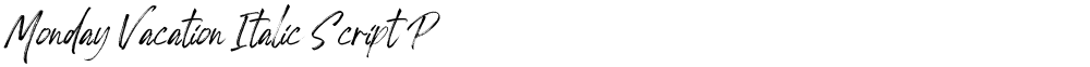 Monday Vacation Italic Script P