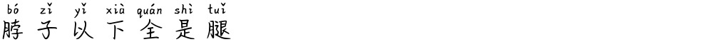 脖子以下全是腿