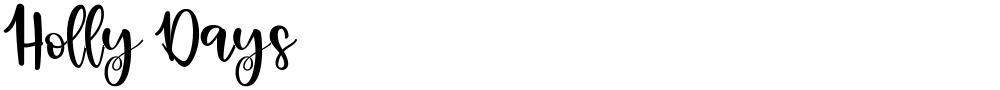 Holly Days
