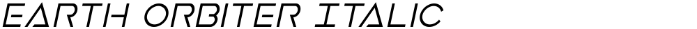 Earth Orbiter Italic