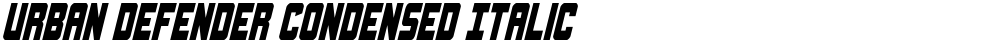 Urban Defender Condensed Italic