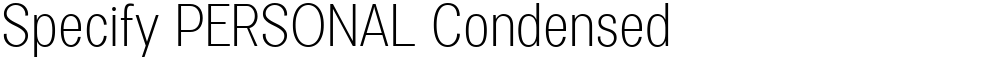 Specify PERSONAL Condensed