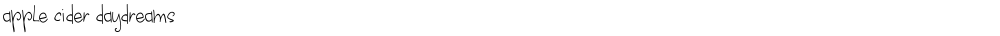 apple cider daydreams