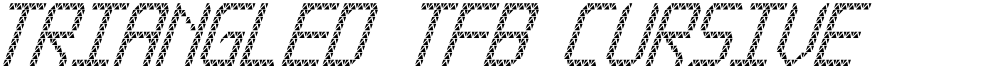 Triangled tfb cursive