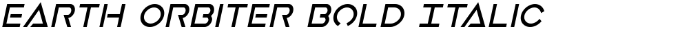 Earth Orbiter Bold Italic
