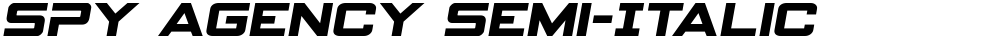 Spy Agency Semi-Italic