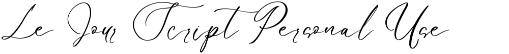 Le Jour Script Personal Use