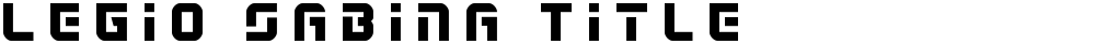 Legio Sabina Title