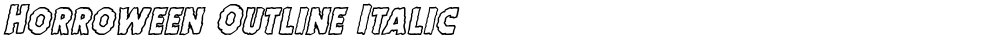 Horroween Outline Italic