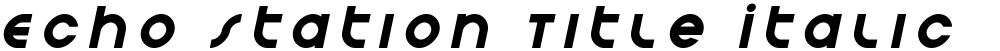 Echo Station Title Italic