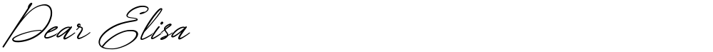 Dear Elisa