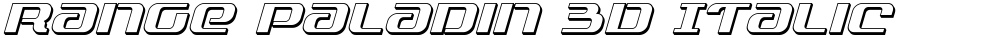Range Paladin 3D Italic