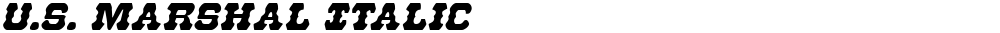 U.S. Marshal Italic