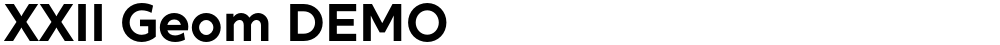 XXII Geom DEMO