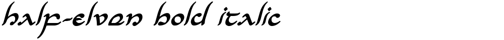 Half-Elven Bold Italic