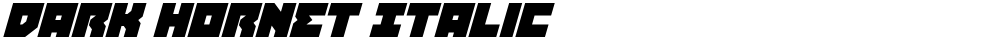 Dark Hornet Italic