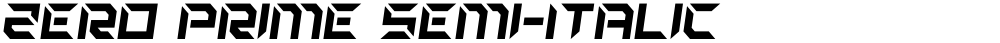 Zero Prime Semi-Italic