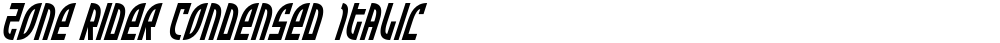 Zone Rider Condensed Italic