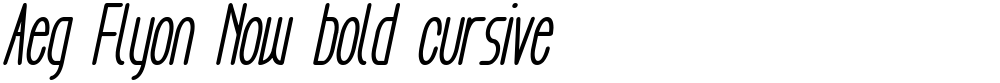 Aeg Flyon Now bold cursive