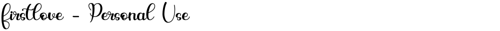 firstlove - Personal Use