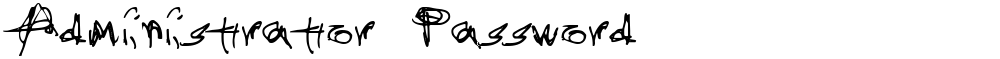 Administrator Password