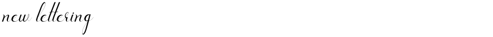 new lettering