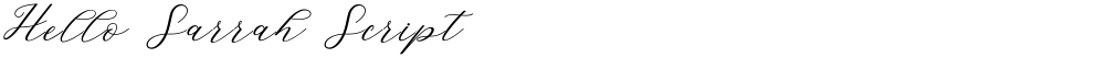 Hello Sarrah Script