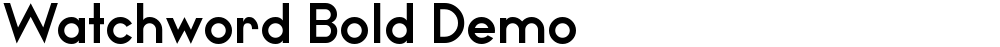 Watchword Bold Demo