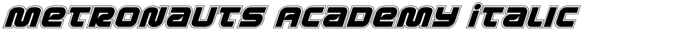 Metronauts Academy Italic