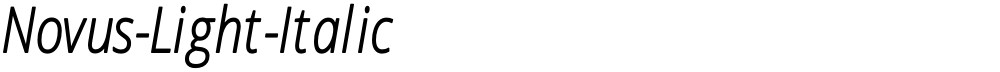 Novus-Light-Italic