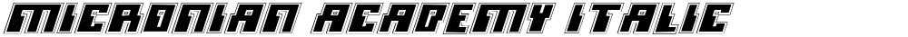 Micronian Academy Italic