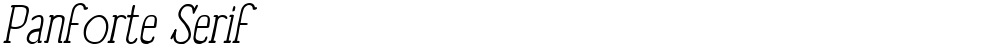 Panforte Serif