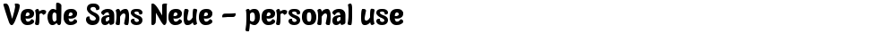 Verde Sans Neue - personal use