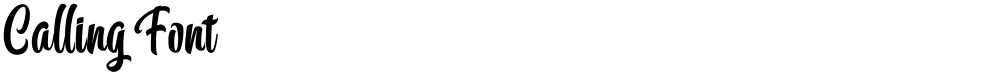 Calling Font