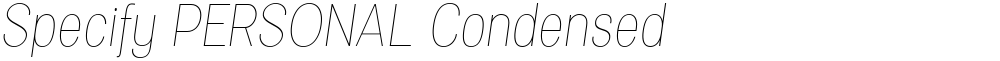 Specify PERSONAL Condensed