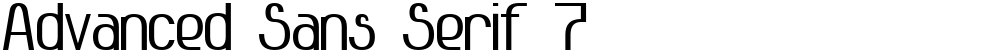 Advanced Sans Serif 7