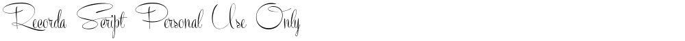 Recorda Script Personal Use Only