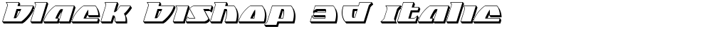 Black Bishop 3D Italic