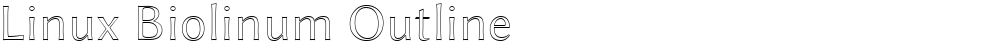 Linux Biolinum Outline