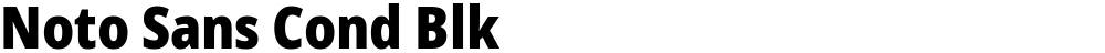 Noto Sans Cond Blk
