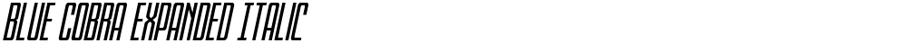 Blue Cobra Expanded Italic