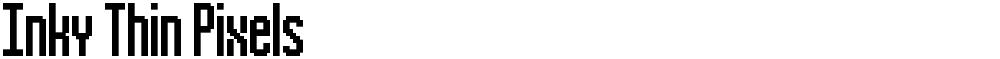 Inky Thin Pixels